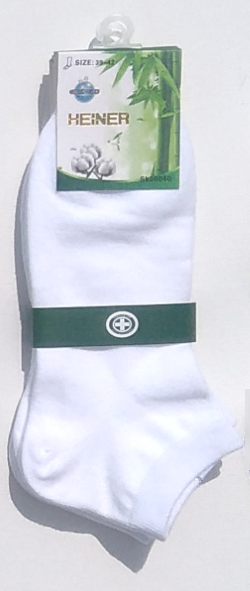 Pánske členkové bambusové ponožky biele 3 páry  č.43-46
