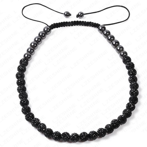 Shamballa náhrdelník čierny