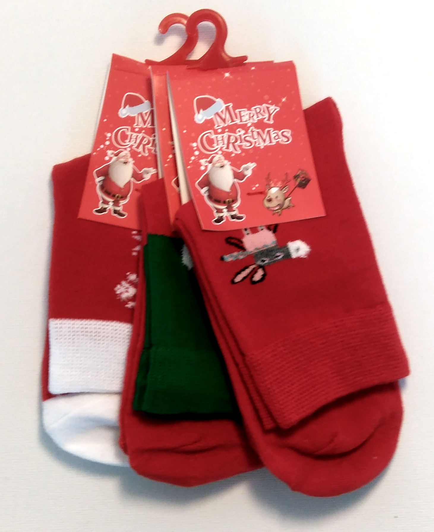Dámske ponožky s vianočným vzorom 3 páry 39-42
