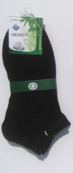 Pánske členkové bambusové ponožky čierne 3 páry  č.39-42