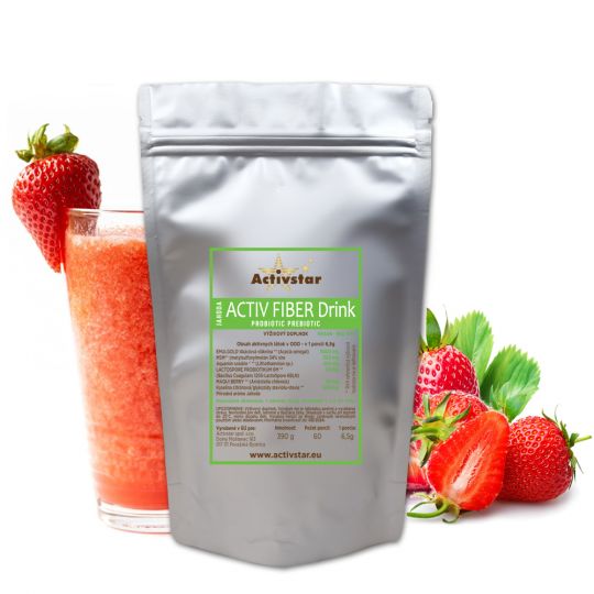 ACTIV FIBER DRINK Jahoda 390 g.