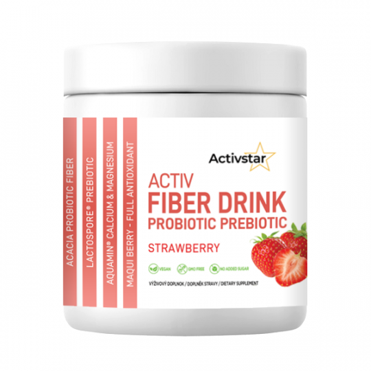 ACTIV FIBER DRINK Jahoda 390 g.