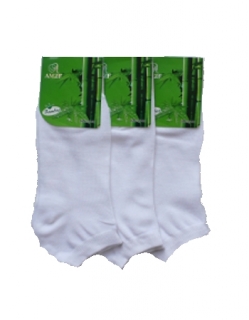 Dámske členkové ponožky - 3 páry biele / č.39-42