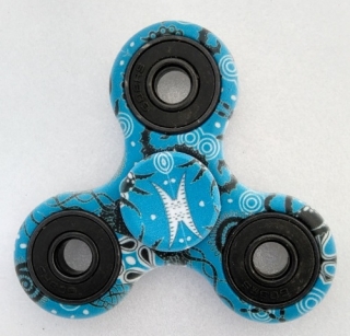 Fidget Spinner modrý vzor