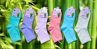 Dámske klasické bambusové ponožky 3 páry mix farieb